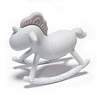 Качалка Единорожка Светло серая