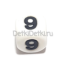 цифра 9 (толстый шрифт, силикон)