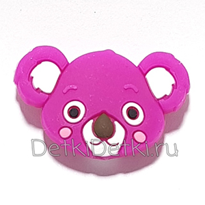 Голова коалы мини темно розовая