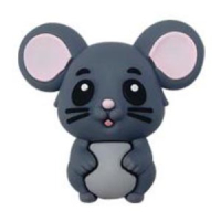 Мышонок 3Д серый