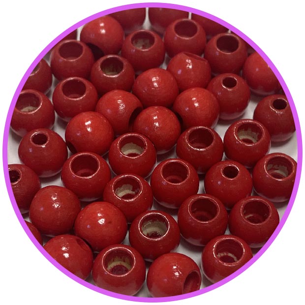 Бусина безопасности красная 10 мм (германия, дерево)