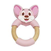 Мышь на кольце розовая