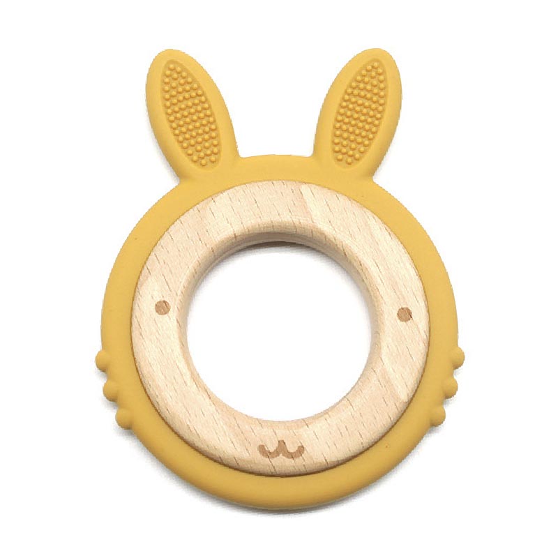 Зайчик Mustard на деревянном кольце