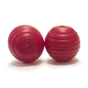 бусина Рифленая Красная