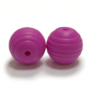 бусина Рифленая Фуксия