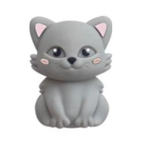 Котик 3Д светло серый