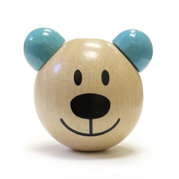 Мишка сетлая бирюза ушки