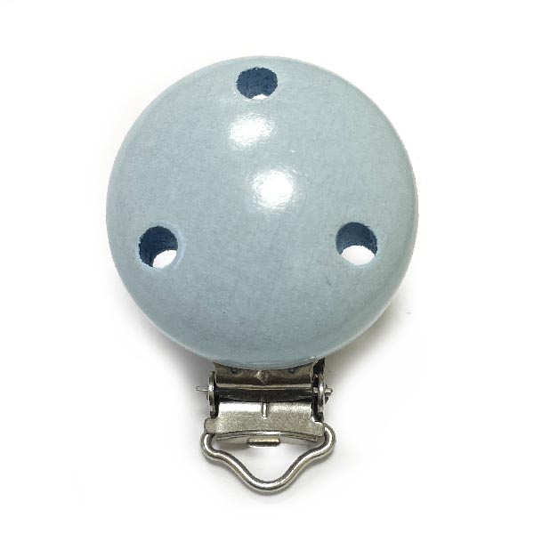 Клипса Нежно голубой (деревянная, германия)