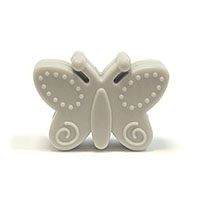 Бабочка мини светло серая