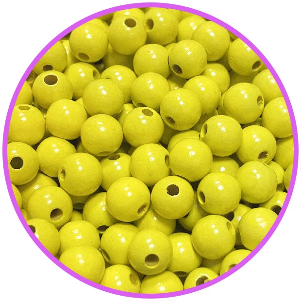 Бусина светло желтая 10 мм (германия, дерево)