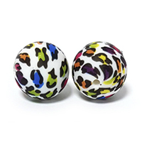 бусина Цветной леопард print 19 мм