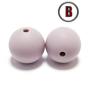 бусина Dusky lilac 15 мм. (в цвет пустышки BIBS)