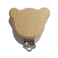Мишка клипса деревянная (без покрытия)