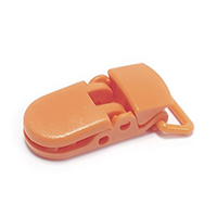 Клипса пластиковая 1 оранжевая