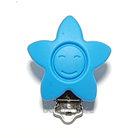 Звезда голубая клипса