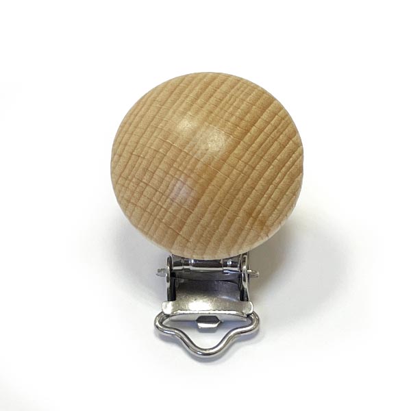 Клипса деревянная круглая малая 30 мм (без покрытия)