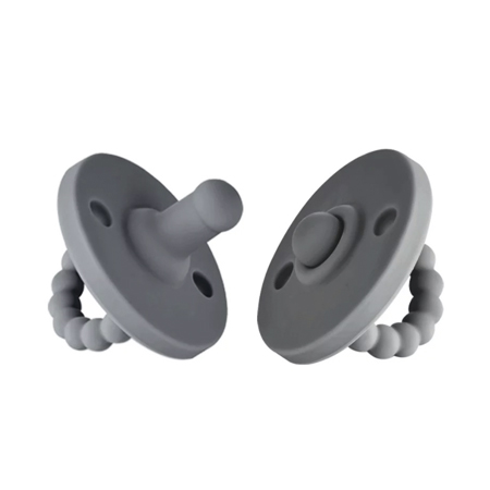 Пустышка Серая силиконовая в пластиковом боксе