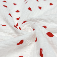 Ткань муслин PREMIUM с сердечком ширина 135 см