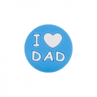 бусина I love dad  голубая