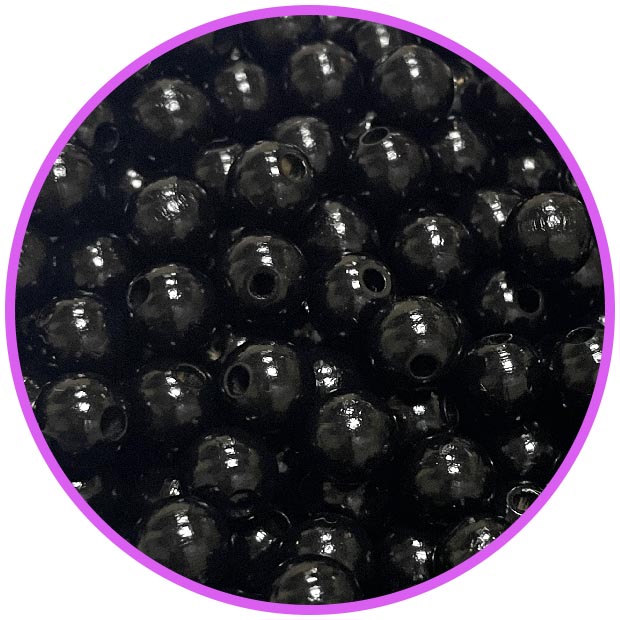 Бусина черная 10 мм (германия, дерево)