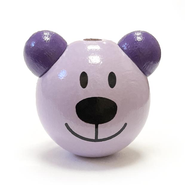 Мишка сиреневый, фиолетовые ушки