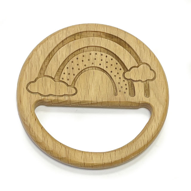Радуга с облачками из бука