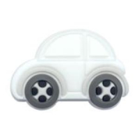 Машинка мини белая