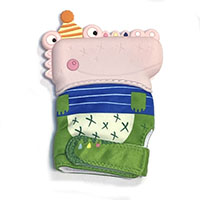 Варежка грызунок крокодил нежно розовый