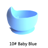 Тарелка + ложка силиконовые Baby blue (завод 2)