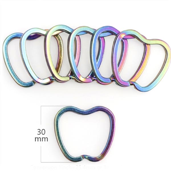 Яблоко радужное (металлическое кольцо для брелков)