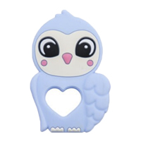 Сова с сердечком нежно голубой