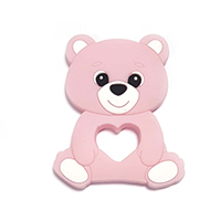 Мишка с сердечком розовый