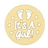 Бусина It's a Girl телесный