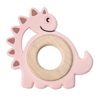 Дино Розовый на деревянном кольце