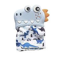 Варежка грызунок динозаврик голубой