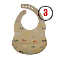 Нагрудник зауженный силиконовый Велосипеды (Завод 3)