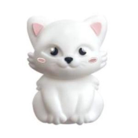 Котик 3Д белый