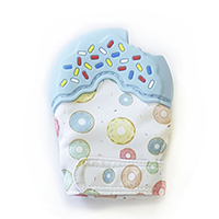 Варежка грызунок пончик голубой