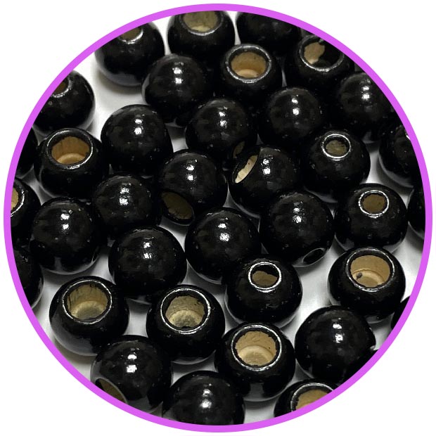 Бусина безопасности черная 10 мм (германия, дерево)