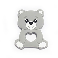 Мишка с сердечком светло серый