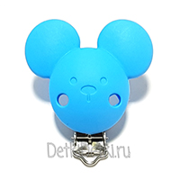 Микки голубая клипса