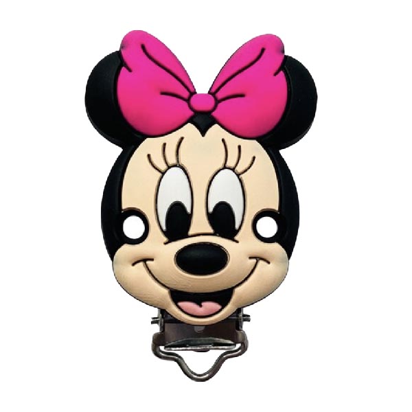 Минни Пинк бант клипса силиконовая