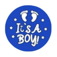 Бусина It's a Boy темно синий