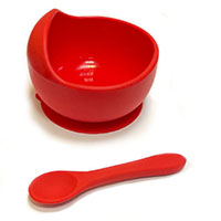 Тарелка + ложка силиконовые Red (завод 2)