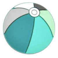 Мяч надувной мини Бирюза