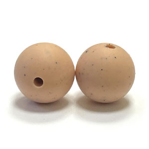 бусина 15 мм гранит-персик