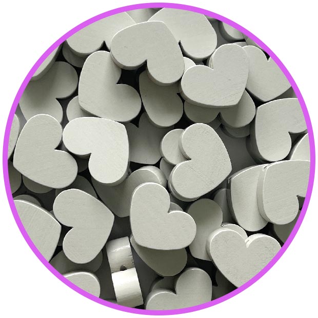 Сердце светло серое деревянное (германия)