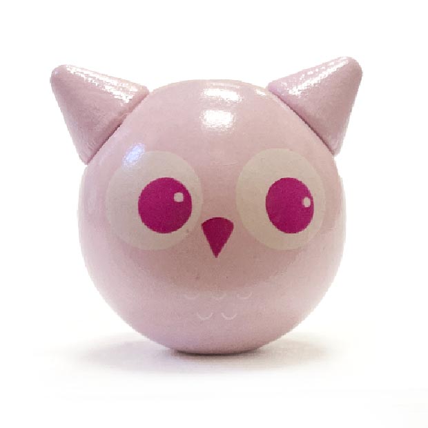 Сова нежно розовая