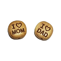 I LOVE MOM/ ILOVE DAD двусторонняя можжевеловая