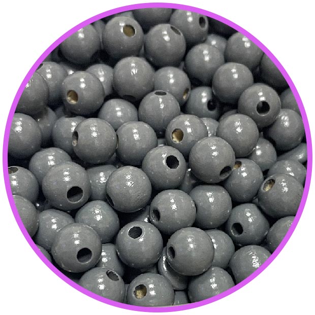 Бусина серая 10 мм (германия, дерево)